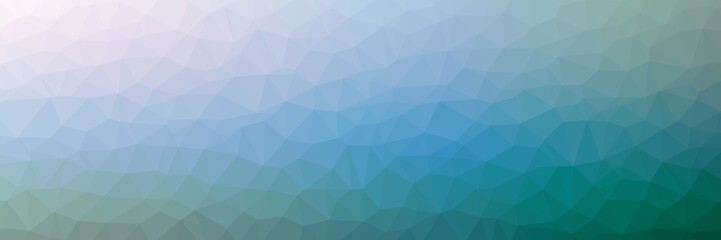 Fototapeta premium Triangle mosaic texture background illustration. Colors: pacific blue, blue green, outer space, pine green, tropical rain forest.