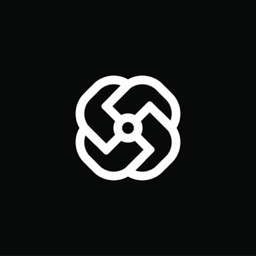 recommend clip art: Initial letter r s logo template with rose heraldic line art in flat design monogram illustration