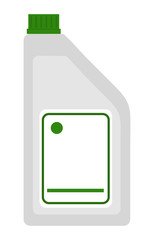 Plastic container for chemical liquid, vector illustration. Household chemicals.