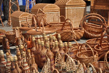 Wicker products made of willow.