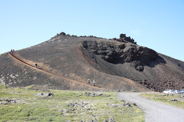 Saxh&oacute;ll volcanic crater, Iceland