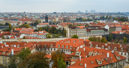 Naklejka na ściany i meble Cityscape of Prague, Czechia