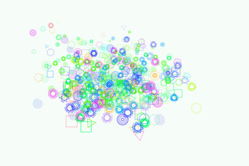 Abstract geometric pattern, colorful & artistic shapes for graphic design, catalog, illustration, graphic resources or background.