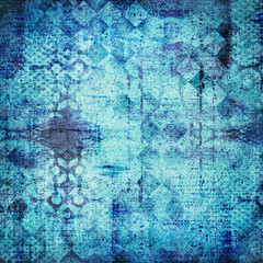 Messy Textured Bright Blue Abstract Background Illustration