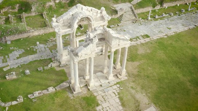 aerial view of ancient city Aphrodisias