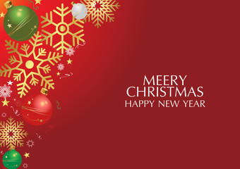 Merry christmas and happy new year greeting card Vector