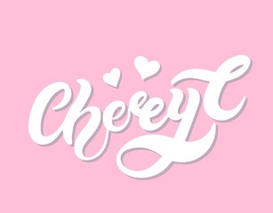 Cheryl. Woman's name. Hand drawn lettering. Vector illustration. Best for Birthday banner