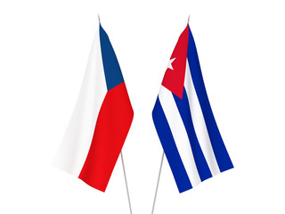 Cuba and Czech Republic flags
