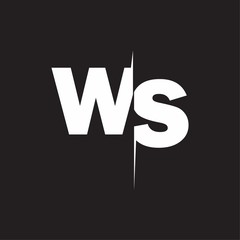 WS Logo Letters black background