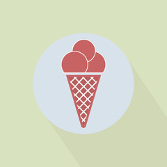 Ice cream company logo design template.