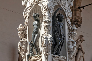 Fototapeta na wymiar Detail of statue of Perseus by Cellini