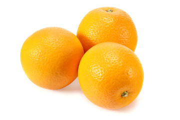 orange fruits isolated on white background. healthy food.