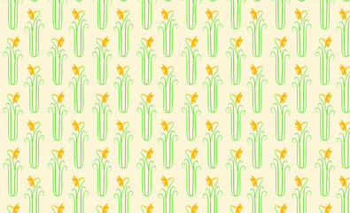 A seamless pattern of a growing small tree.