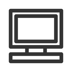 Icon television in line style. vector illustration and editable stroke. Isolated on white background.