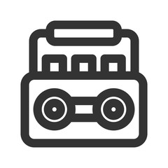 Icon tape in line style. vector illustration and editable stroke. Isolated on white background.