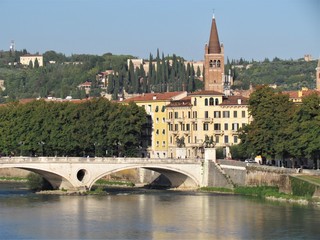 View of Verona Streets and Architecture. The Beautiful city of Romeo and Julietta shows its beauty...