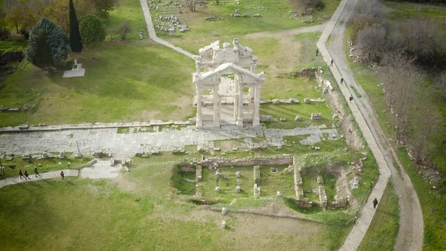 aerial view of ancient city Aphrodisias