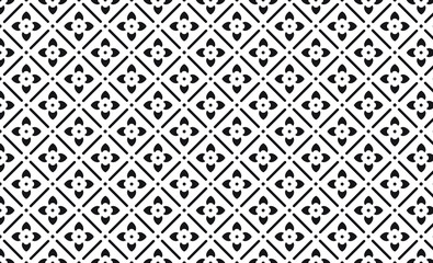 Seamless flower pattern on black background.