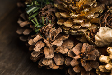 Christmas background. Selective focus. Shallow depth of field.