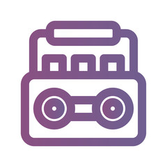 Icon tape in lineal gradient style. vector illustration and editable stroke. Isolated on white background.