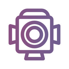 Icon light in Lineal Gradient style. vector illustration and editable stroke. Isolated on white background.