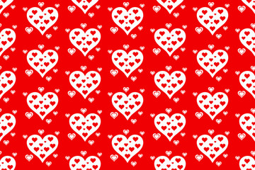 Vector seamless pattern illustration design on the theme of Valentines Day on February 14th. For printing on paper, wallpaper, covers, textiles, fabrics, for decoration, decoupage, and other.