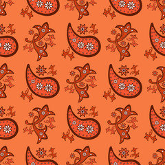 Paisley seamless pattern. Decorative ornament, vector