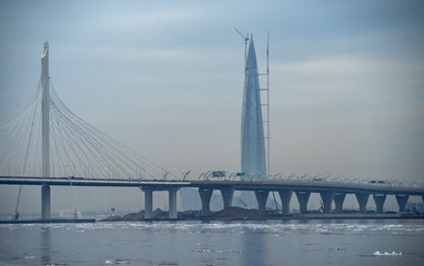 April 17, 2018. St. Petersburg, Russia. Public and business complex Lakhta Center, where the headquarters of Gazprom will be located.