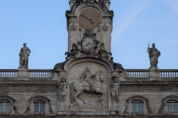 Fototapeta na wymiar L'horloge astronomique de l'Hôtel de Ville de la ville de Lyon - Lyon - Département du Rhône - France