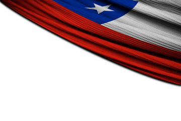 White background with flag of Chile