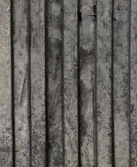 Texture of old dirty wave-shaped steel sheet
