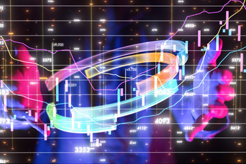 Business intelligence. Diagram, Graph, Stock Trading, Investment dashboard