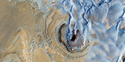 tsunami,  abstract photography of the deserts of Africa from the air. aerial view of desert...