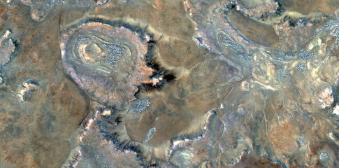 abstract photography of the deserts of Africa from the air. aerial view of desert landscapes,...