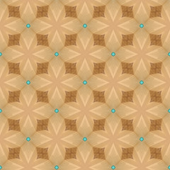 Graphic modern seamless pattern on Camel, brown and cyan colors. Seamless raster background. Trendy Decoration with Beautiful geometric elements