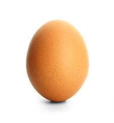 Fresh egg on white background