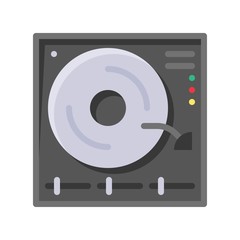 Fototapeta premium song play disk related art or craft vector in flat design