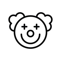 art and craft related joker face vector in lineal or editable stroke design