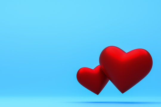 Background for Valentine's Day. red hearts on the day of lovers. Happiness and love Valentine's Day.3d render