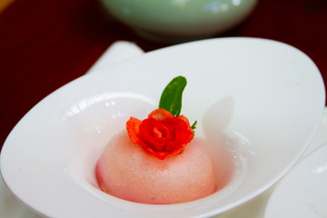 Chinese sweet rice cake dessert niao gao