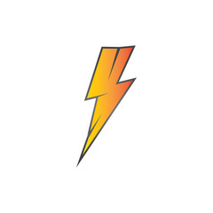 lightning thunderbolt electricity logo design template