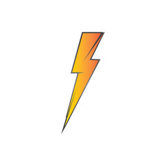 lightning thunderbolt electricity logo design template