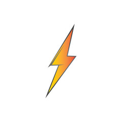 lightning thunderbolt electricity logo design template