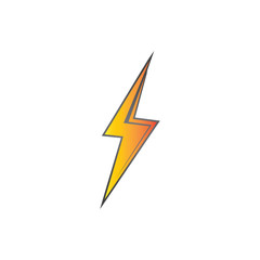 lightning thunderbolt electricity logo design template