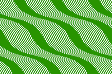 Full Seamless Background with waves lines Vector. Green texture with vertical wave lines. Vertical lines design for fashion and decor fabric print.