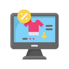 online shopping and discount card vector in flat design