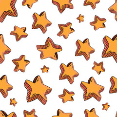 Cute seamless pattern. Stars on white background.  Pattern for cloth, textile, cover, wrapping paper, web, printing, wallpaper, fabric, and textile.