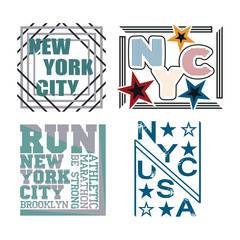 original typography, set t-shirt, design graphic,  printing man NYC