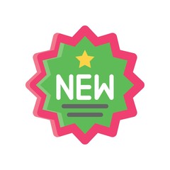write new on zigzag badge related to black friday vector in flat design