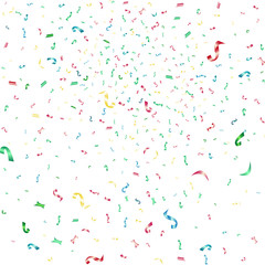 Abstract colorful explosion of confetti vector isolated on a white background. Vector illustration.